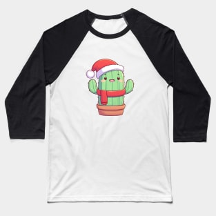 Cute Christmas Cactus Baseball T-Shirt